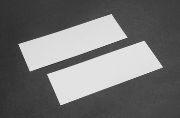 Rectangular card with a black paper