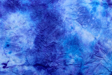 Amazing Blue Painted Background. Blurred Abstract Texture. Blue Color Background.