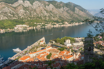  Church of Our Lady of Remedy and Bay of Kotor, Montenegro