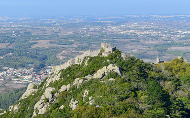 Fototapeta na wymiar View of Castle of the Moors, Sintra, Portugal