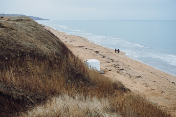 deserted autumn seashore