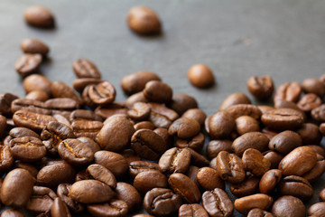 roasted coffee beans closeup