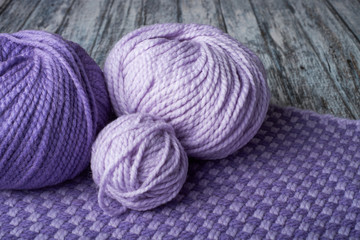 needlework crochet and knitting needles woolen threads