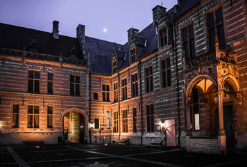 Fototapeta na wymiar Night photography in Bergen op Zoom, The Netherlands