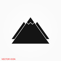 Mountain icon logo, illustration, vector sign symbol for design