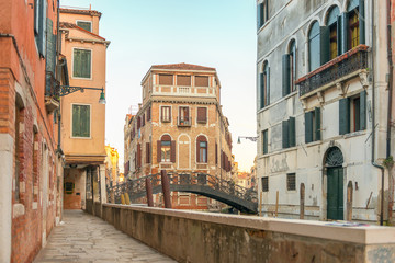 Fototapeta na wymiar The Canals of Venice - Italy