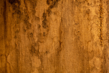 Old yellowed and damaged fabric