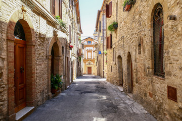 Fototapeta na wymiar Church in Bevagna, Umbria, Italy