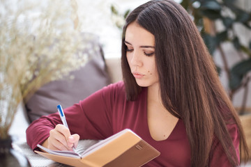 Woman Thinking Dreaming Concentration Project Concept