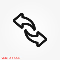 Exchange and convert icon. Logo, illustration, vector sign symbol