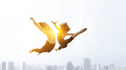 Fototapeta premium Moving to the beat. Mixed media