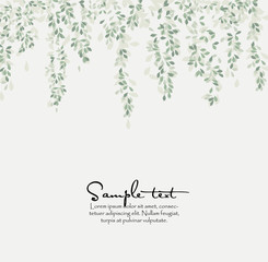 Obraz premium Vector illustration Natural background with green leaves