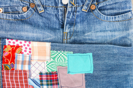 Jeans With Patchwork