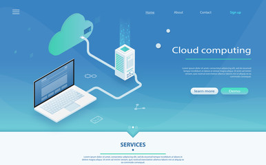 Concept of data network management. Big data flow processing concept, cloud database.