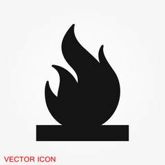 Fire icon vector. Icon illustration for logo design