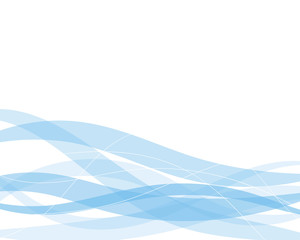 Blue line wave concept abstract vector background
