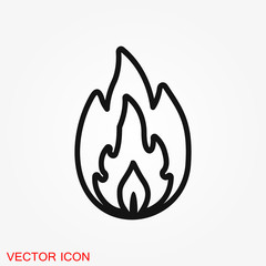 Fire icon vector. Icon illustration for logo design