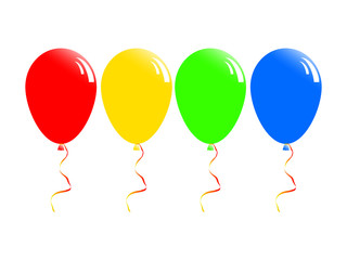 Great design of colored balloons on a white background