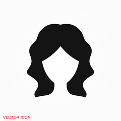 Hair salon icon logo, vector illustration, sign symbol for design