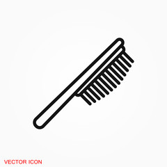 Hair brush icon logo, illustration, vector sign symbol for design