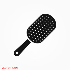 Hair brush icon logo, illustration, vector sign symbol for design