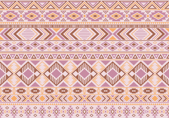 Indonesian pattern tribal ethnic motifs geometric seamless vector background. Fashionable boho tribal motifs clothing fabric textile print traditional design with triangle and rhombus shapes.