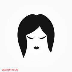 Hairstyle icon. Premium quality graphic design. logo, illustration, vector sign symbol for design