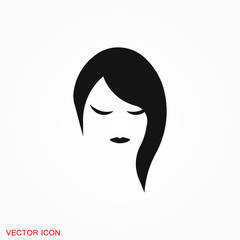 Hairstyle icon. Premium quality graphic design. logo, illustration, vector sign symbol for design