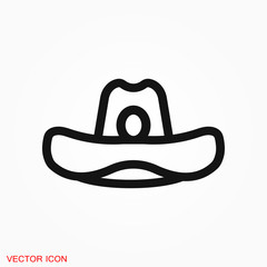 Hat icon logo, illustration, vector sign symbol for design