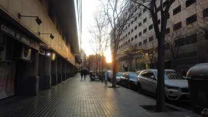 Naklejka na ściany i meble Barcelona city street. Catalonia.Spain