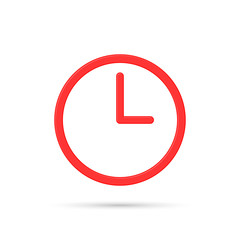 Clock icon, graphic design template, vector illustration