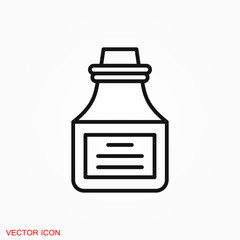 Quill ink icon logo, illustration, vector sign symbol for design