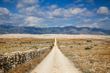 Rural outback of Pag, the way to cista beach
