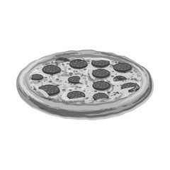 Vector illustration of pizza and food symbol. Set of pizza and italy vector icon for stock.