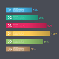 Bar Chart Graph Diagram Statistical Horizontal Infographic Illustration