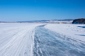 Fotobehang Lake Baikal in winter © gumbao