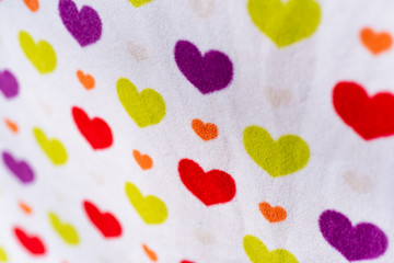 Heart pattern on textile