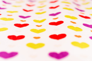 Heart pattern on textile