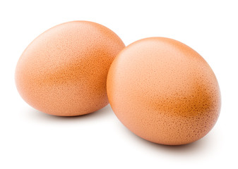 chicken egg, isolated on white background, clipping path, full depth of field