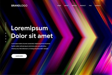 Fototapeta Vector illustration of Abstract gradient background and Minimal modern design for Landing page template obraz