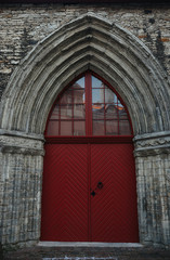 old door of Church of the Holy Spirit Tallinn