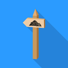 Vector illustration of mountaineering and peak icon. Collection of mountaineering and camp vector icon for stock.