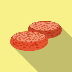 Vector illustration of meat and ham sign. Collection of meat and cooking vector icon for stock.