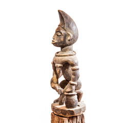 Fototapeta na wymiar African ethnic wood carving from FANG ethnic - GABON