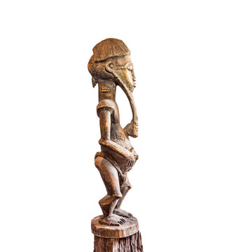 African ethnic wood carving from BAULE ethnic - IVORY COAST
