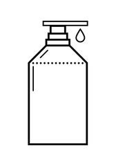Shower gel, liquid soap. Means for personal hygiene, perfumery. Flat icon or object for design or web. Vector