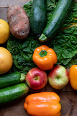 Fototapeta na wymiar Fresh fruit and vegetables