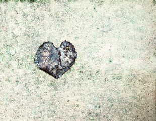 valentine background with naturally heart shaped leaf
