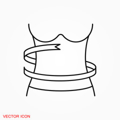 Weight loss icon logo, illustration, vector sign symbol for design