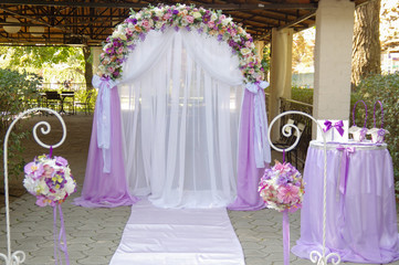 Elements of the wedding ceremony. Wedding decoration